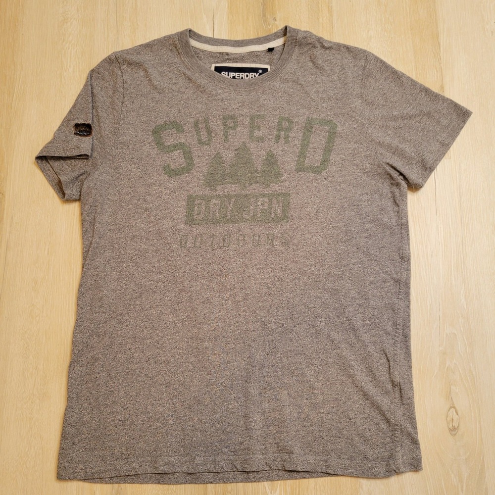Superdry Expedition T-Shirt Mens 2XL Grey Heathered Graphic Outdoors
Leather Pat